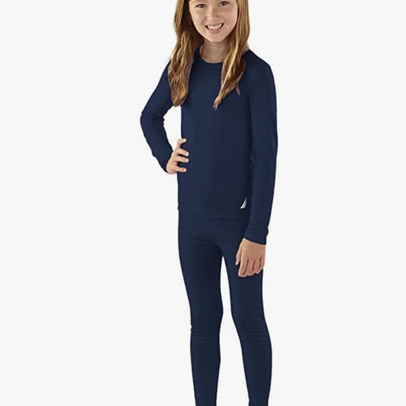 Nautica Girls Base Layer Top & Bottom Long Johns Thermal Underwear Set Size 16+ - Picture 1 of 6